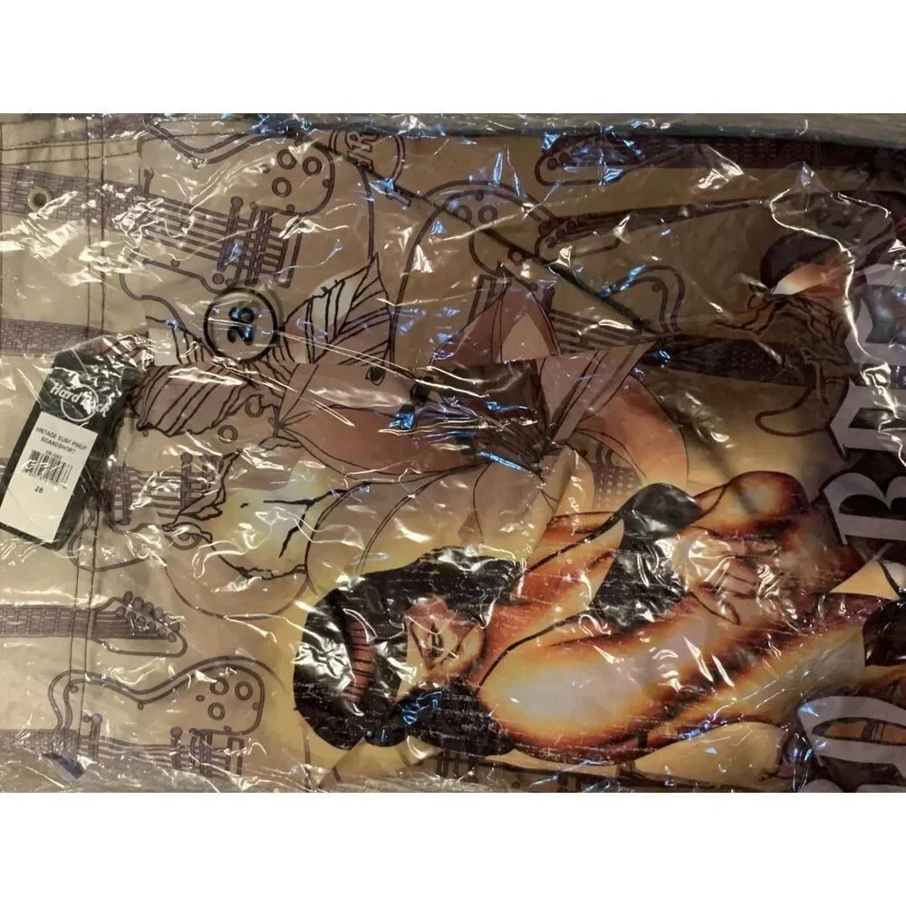 Hard Rock Cafe Vintage Surf Pinup Board Shorts Swim Trunks Size 28 Free Shipping